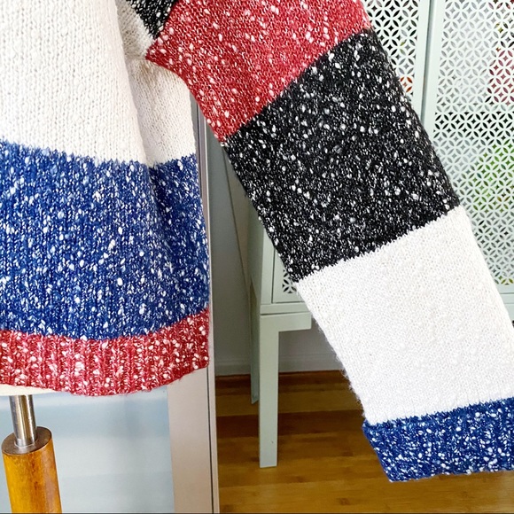 NWT GILI Multi Yarn Striped Oversized Turtleneck - Picture 4 of 10